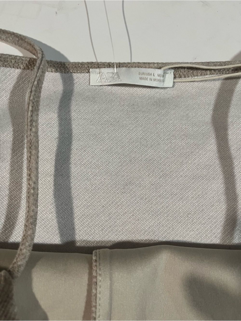 Zara Taupe Ribbed Button-Front Tank Top - Picture 3 of 10
